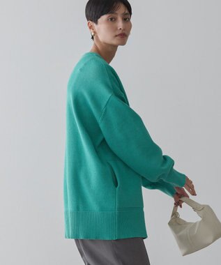 AMERICAN HOLIC サイドポケットロングニットプルオーバー Green