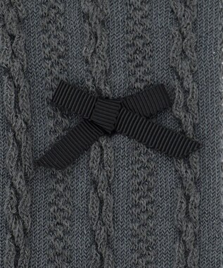 組曲 KIDS 【100~160cm】ケーブルフロート タイツ ライトグレー系