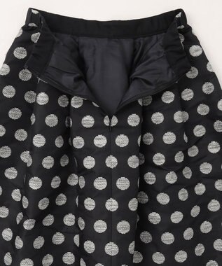 GRACE CONTINENTAL ラメドットジャガードスカート ブラック