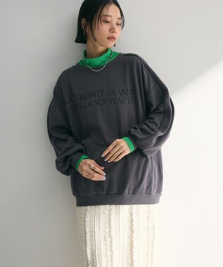 Green Parks 袖パイピングロゴチュニック Blue