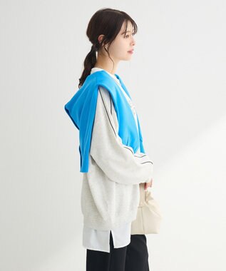 Green Parks 袖パイピングロゴチュニック Blue