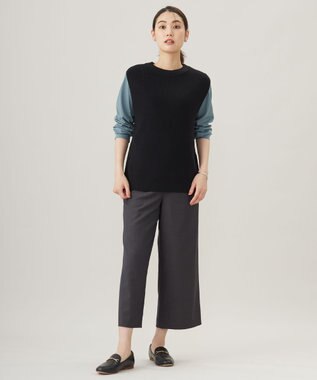 J.PRESS LADIES 【洗える】DRALON MERINO ニット ベスト ブラック系