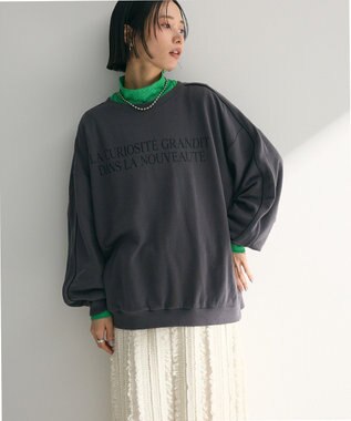 Green Parks 袖パイピングロゴチュニック Blue