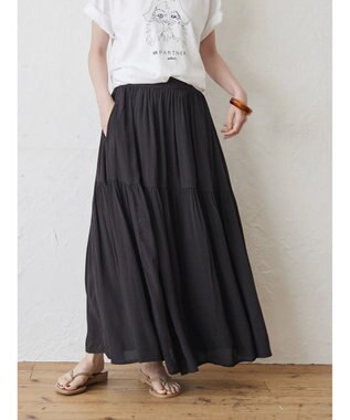 AMERICAN HOLIC ティアードギャザースカート Black