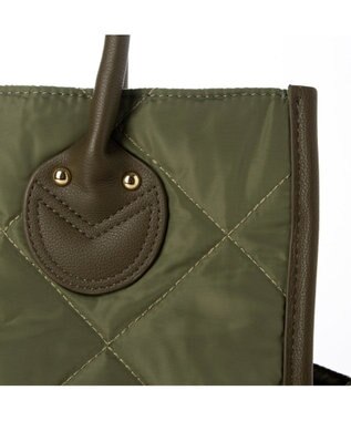 UNBILLION 【テレビ ドラマ着用アイテム】カシュカシュ cachecache / キルティングスクエアトートバッグM カーキ