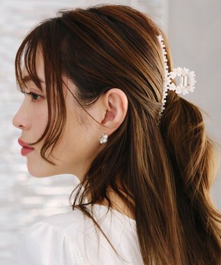 Tiaclasse ミニフラワーバンスクリップ アイボリー