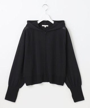 自由区 L 【接触冷感・UVケア・洗える】ファンクショナルジップアップ パーカー ブラック
