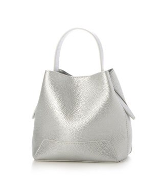 UNBILLION カシュカシュ cachecache / シボ合皮ミニバゲットバッグ シルバー