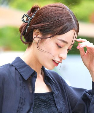 Tiaclasse ミニフラワーバンスクリップ ブラック