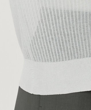 uncrave シアー リブ ニット カーディガン（uncrave STANDARD） ライトセージ