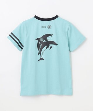 J.PRESS KIDS 【140-170㎝】バックプリントＴシャツ ライトグリーン系