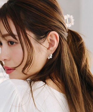 Tiaclasse ミニフラワーバンスクリップ アイボリー