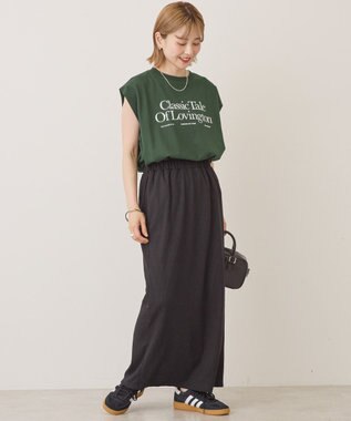 AMERICAN HOLIC 【選べる丈】リブタイトスカート Black