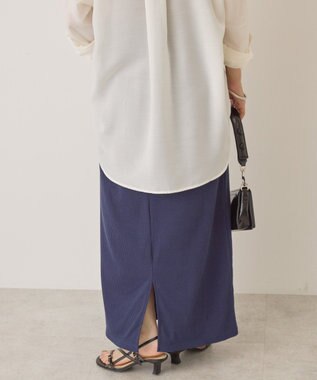 AMERICAN HOLIC 【選べる丈】リブタイトスカート Navy