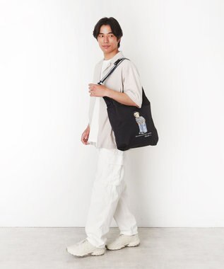 MOONBAT 【2WAY/撥水】POLO RALPH LAUREN(ポロ ラルフローレン)  ベルト付きレインバッグ フレンチベア ブラック