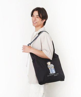 MOONBAT 【2WAY/撥水】POLO RALPH LAUREN(ポロ ラルフローレン)  ベルト付きレインバッグ フレンチベア ブラック