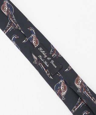 JOSEPH ABBOUD 【イタリア製・Holliday&Brown】バードプリント ネクタイ ネイビー系6