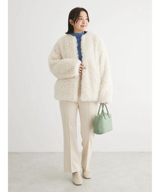 Green Parks ・Ｐｅｔｉｔ　Ｆｌｅｕｒ　ボトルネックリブニット Blue