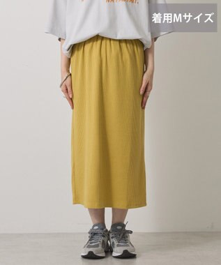 AMERICAN HOLIC 【選べる丈】リブタイトスカート Mustard