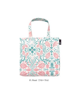 ROOTOTE 1025【ラミネート加工 正方形型】EU.スクエア.ラミネート-R 01：フローラル