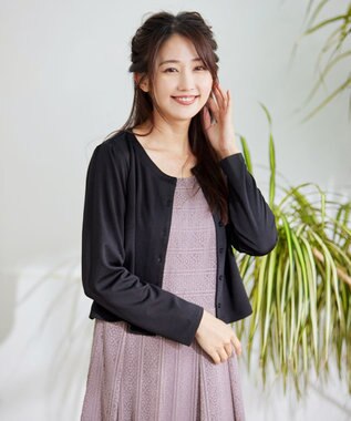 Tiaclasse L 【洗える】大人上品な総レースワンピース ラベンダーグレー