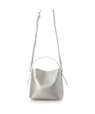 UNBILLION カシュカシュ cachecache / シボ合皮ミニバゲットバッグ シルバー