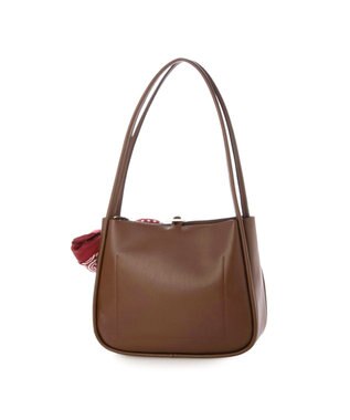 UNBILLION カシュカシュ cachecache / スカーフチャーム付きロングハンドルトート ブラウン