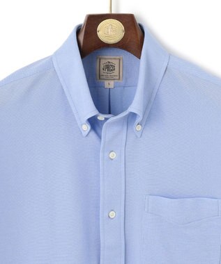 J.PRESS MEN 【J.PRESS PLUS】カノコインレイパッチポケット シャツ/B.D. サックスブルー系