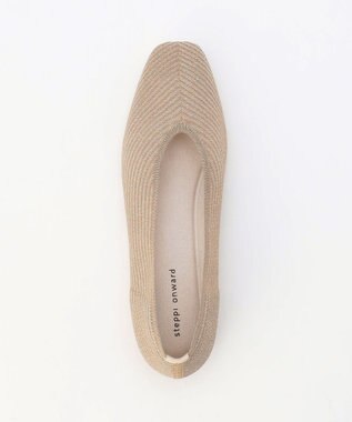 steppi シースルー スクエア パンプス ゴールド