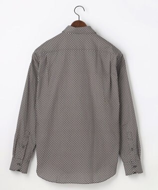 JOSEPH ABBOUD 【オーガニックコットン使用・JAPANファブリック】ジオメトリックプリントシャツ ダークブラウン系5