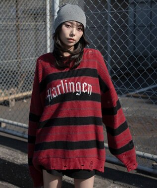  【ユニセックス着用ITEM】アゼアミボーダーニットプルオーバー