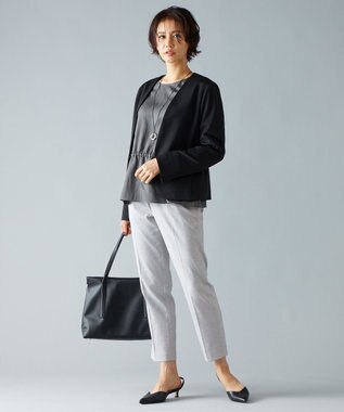 自由区 L パウダリーツィルパフスリーブ ブラウス グレー系