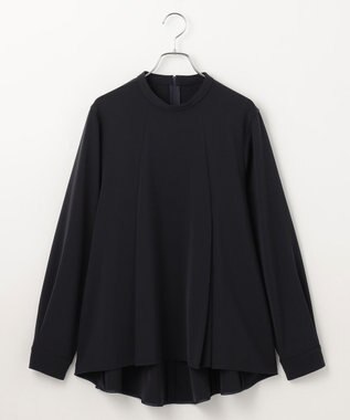 #Newans 〈亀恭子さんコラボ〉パネルタックAラインブラウス ネイビー