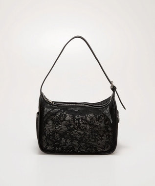 TOPKAPI 【TREASURE TOPKAPI】プリント 巾着バッグ付き メッシュ ワンハンドルバッグ ブラック