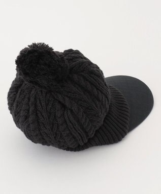 23区GOLF 【WOMEN】つば付きニット キャップ ブラック系