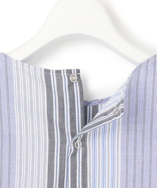 J.PRESS YORK STREET 【WOMEN】マルチストライプ ブラウス ブルー系1