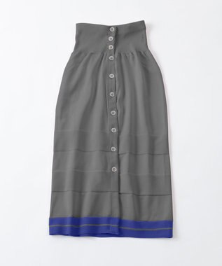 TRICOTE バイカラーニットスカート 97CHARCOAL