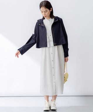 組曲 L リヨセルシャーティング ワンピース ベージュストライプ系1