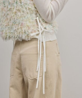 GRACE CONTINENTAL フリンジチュールベスト キナリ