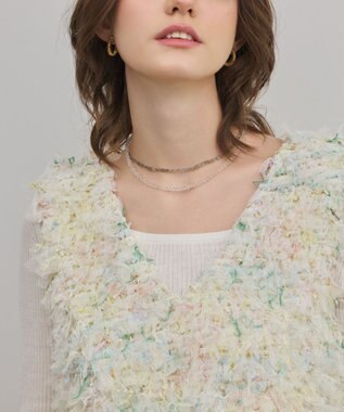 GRACE CONTINENTAL フリンジチュールベスト キナリ