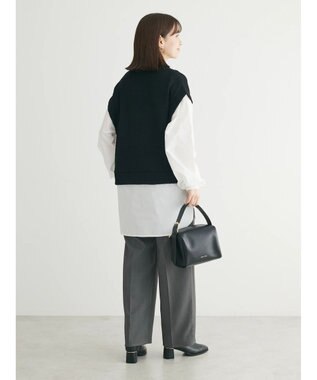 Green Parks ニットソードッキングチュニック Black