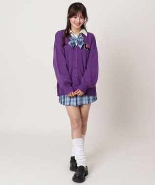 WEGO 【SCHOOLITEM】ワールドペガサスコラボカーディガン パープル