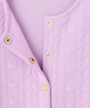 ANY KIDS ふくれジャガードカーディガン ラベンダー