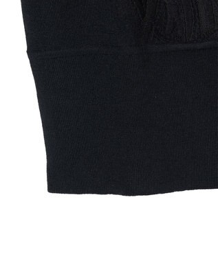 JOSEPH レース&ニット　Vネックカーディガン Black