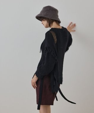GRACE CONTINENTAL ルーズオーバーニットトップ ブラック