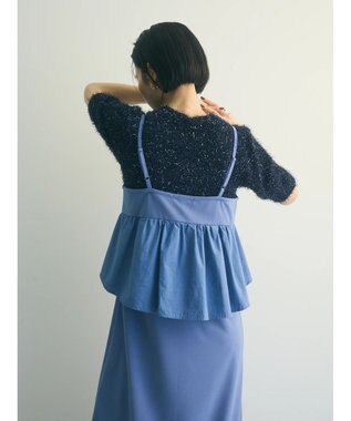 Green Parks ａ．ラメシャギーニットプルオーバー Navy