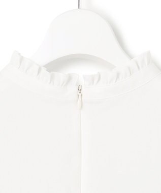 23区 L 【洗える】バックサテンアムンゼン フリルデザインシャツ ホワイト系