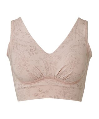 BRADELIS New York 【Yukine inc. 】ゆきねえ365綿混モアらくフルカップブラ23 フラワーローズベージュ