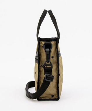 LeSportsac MINI N/S TOTE/モカブラックハートエンブロイダリー モカブラックハートエンブロイダリー