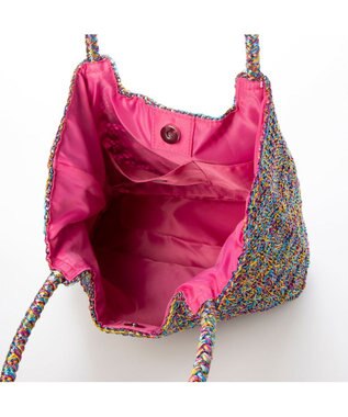 UNBILLION カシュカシュ cachecache / メタリックコード柄編みトートバッグ ミックス